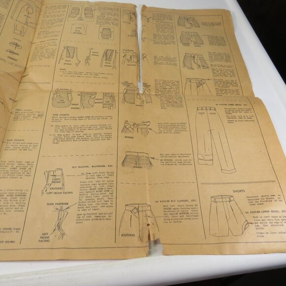 McCalls 9695 clothing pattern (complete) Boys slacks - pants, shirt, shorts - Picture 8 of 11